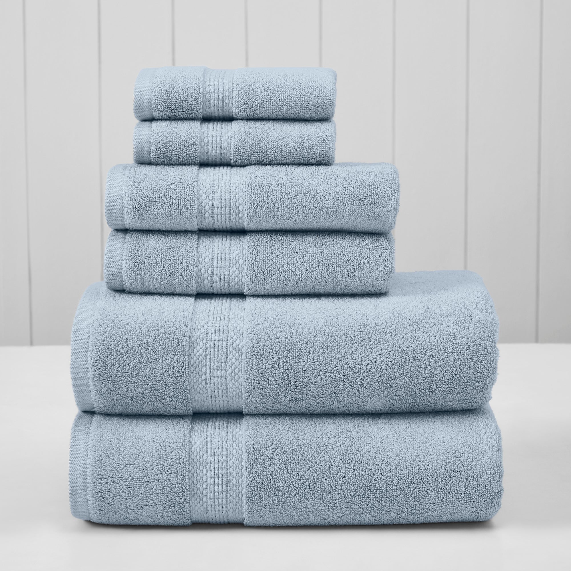6-Piece Rayon from Bamboo & Cotton Blend Towel Set - Ultra Soft & Absorbent