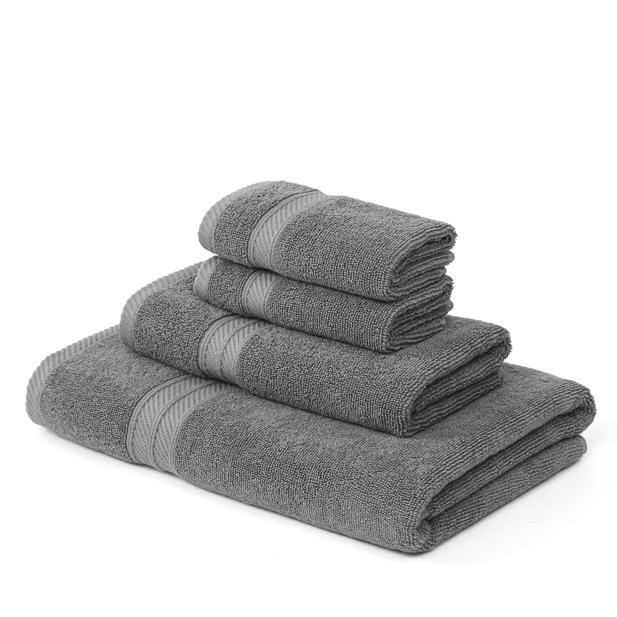 6 Piece Reversible Yarn Dyed Jacquard Towel Set