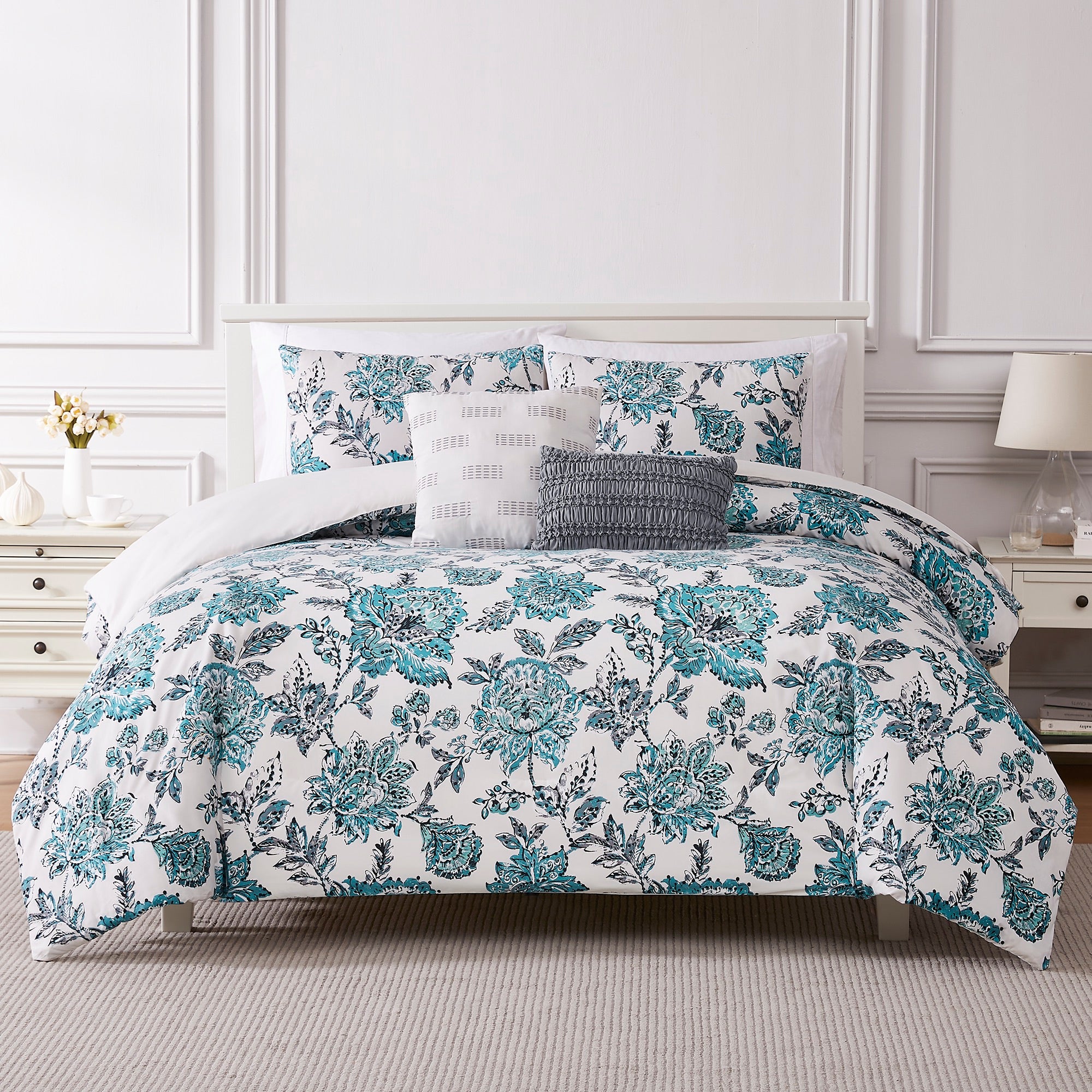 5 Peice Printed Comforter Set