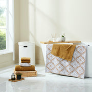 6-Piece Yarn Dyed Jacquard Solid Towel Set