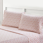 Printed 4 Piece Brushed Microfiber Sheet Set